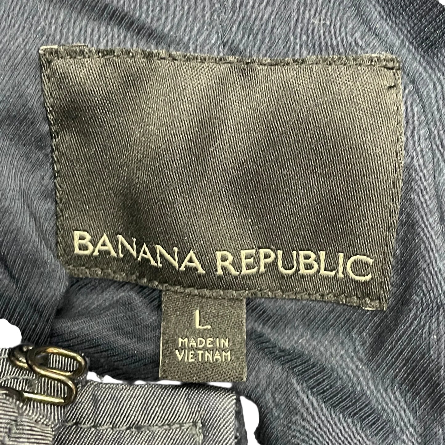 Coat Trench Coat By Banana Republic In Blue, Size: L