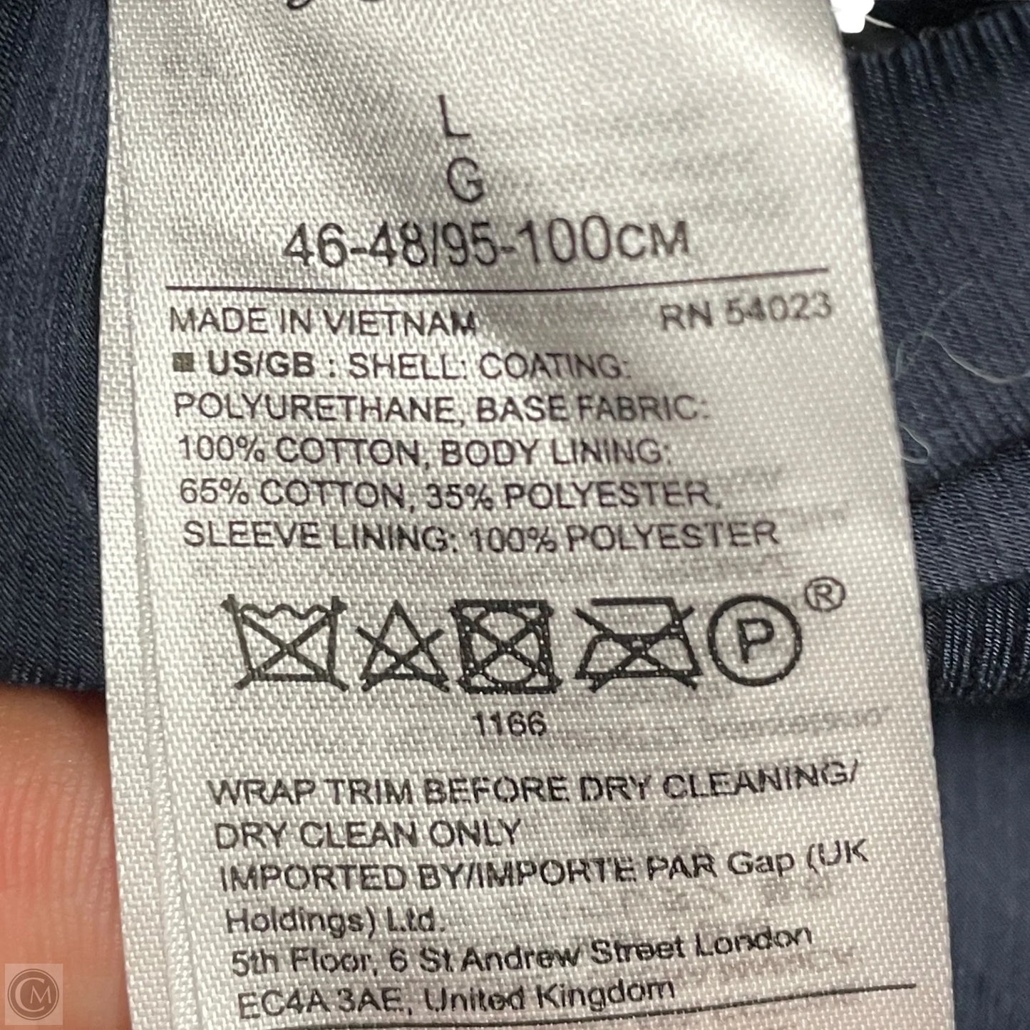 Coat Trench Coat By Banana Republic In Blue, Size: L