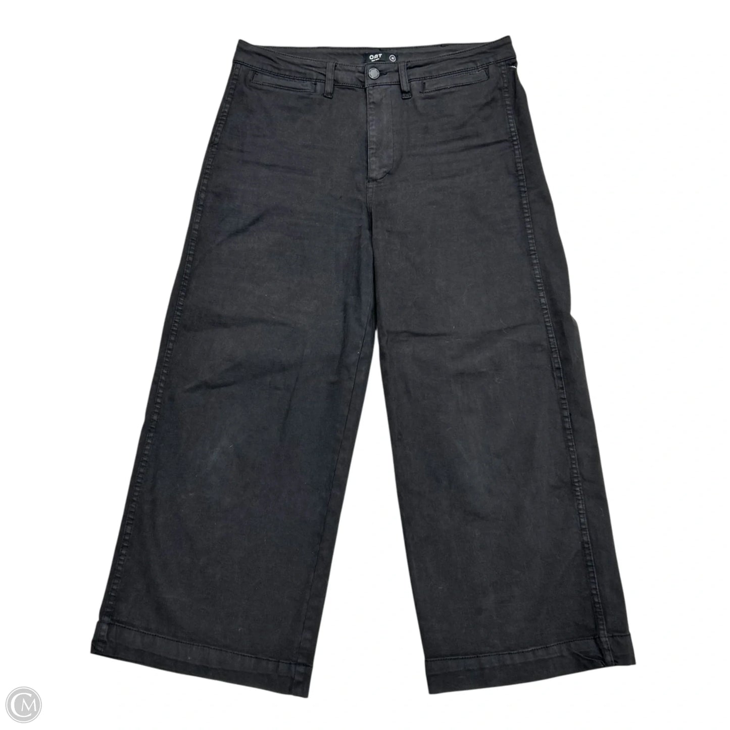 Jeans Wide Leg By Oat In Black Denim, Size: 10