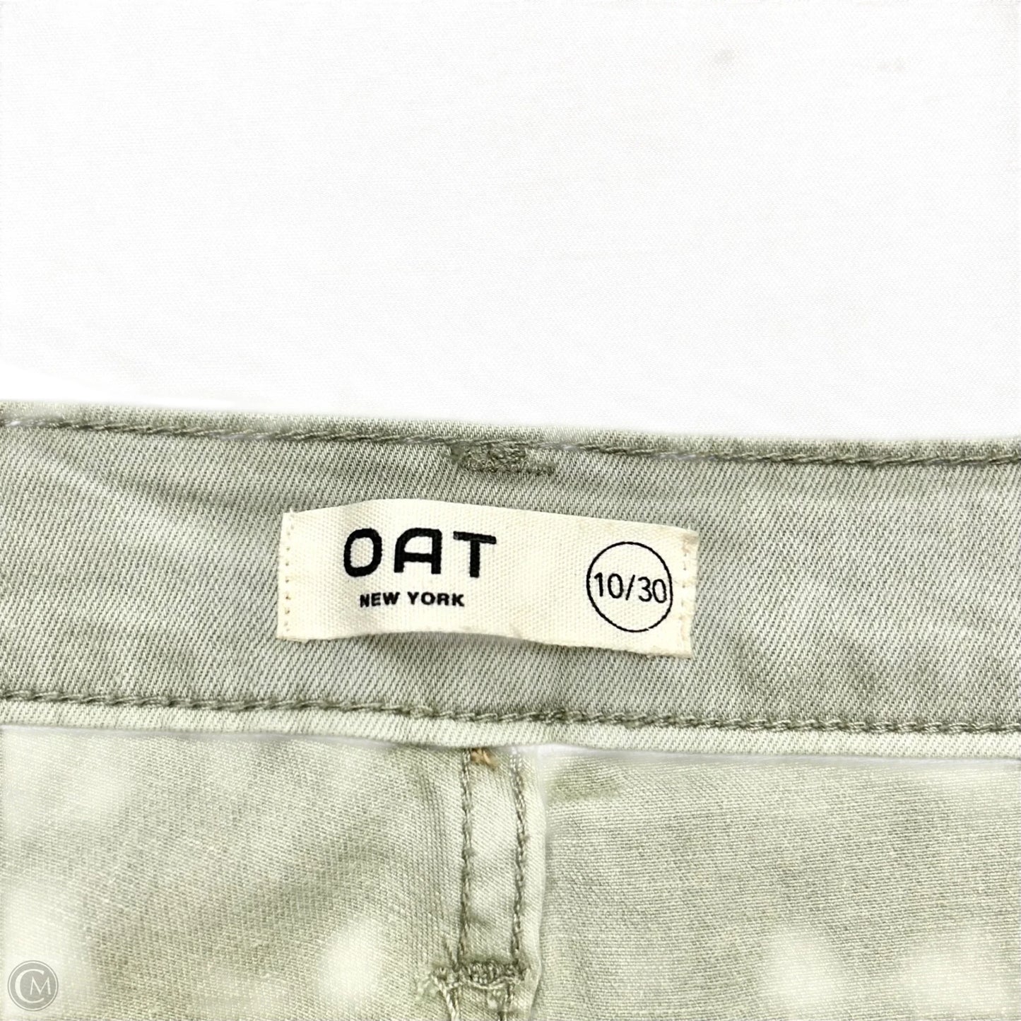 Jeans Wide Leg By Oat In Green Denim, Size: 10