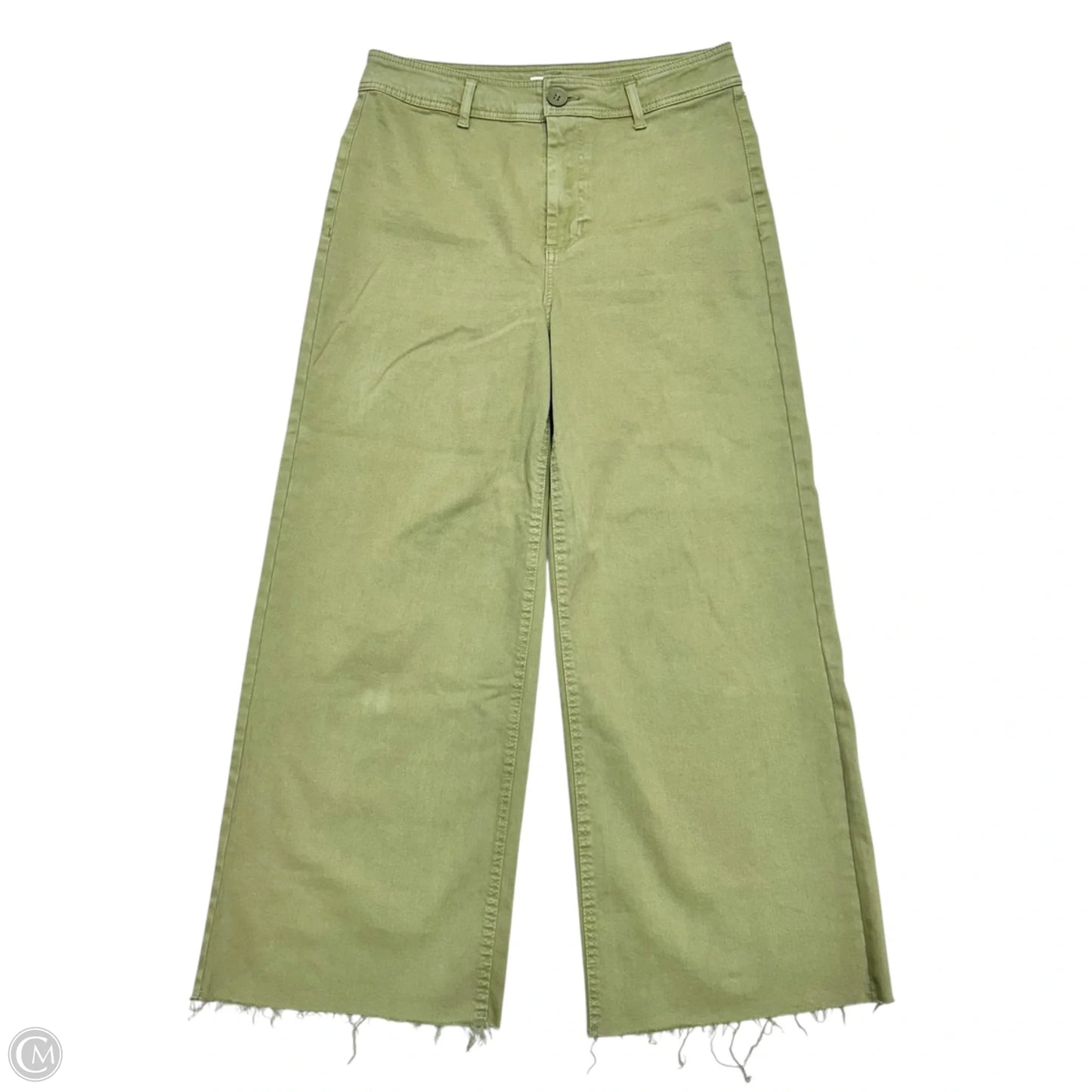 Jeans Wide Leg By Oat In Green Denim, Size: 10
