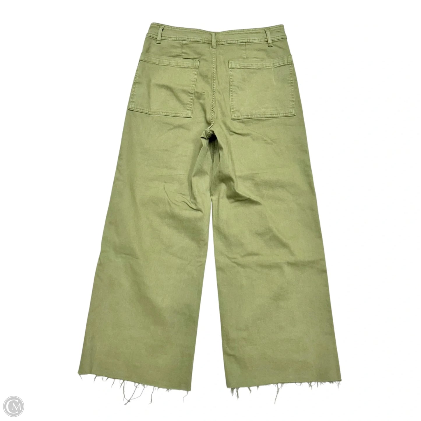 Jeans Wide Leg By Oat In Green Denim, Size: 10