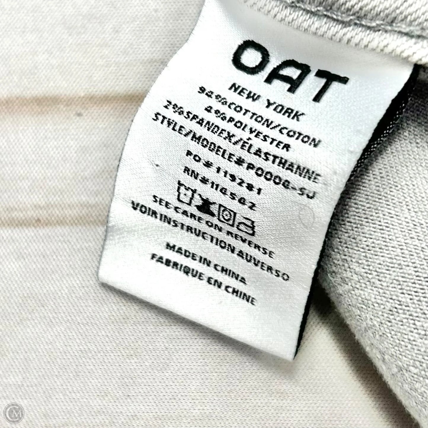 Jeans Wide Leg By Oat In Grey Denim, Size: 10