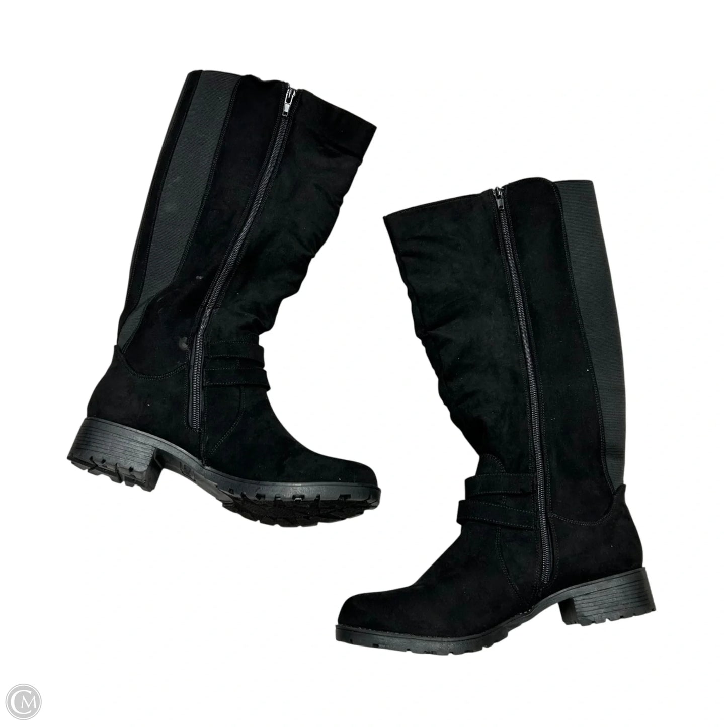 Boots Mid-calf Heels By Unr8ed In Black, Size: 9