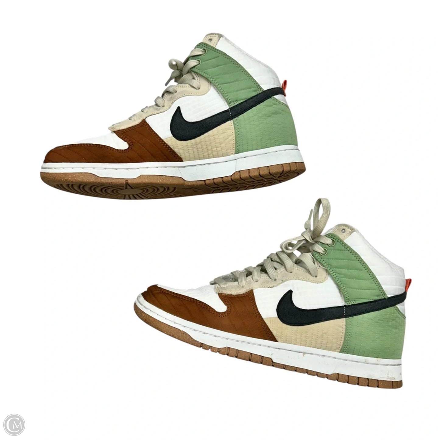 Shoes Sneakers By Nike In Brown & Green, Size: 10