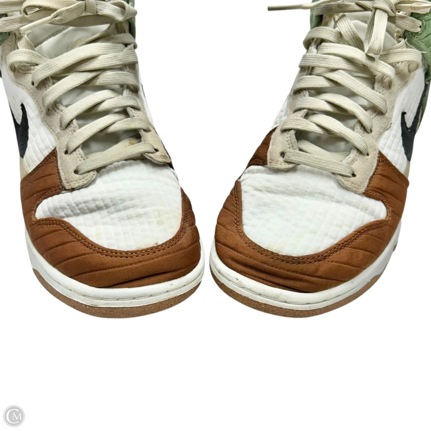 Shoes Sneakers By Nike In Brown & Green, Size: 10