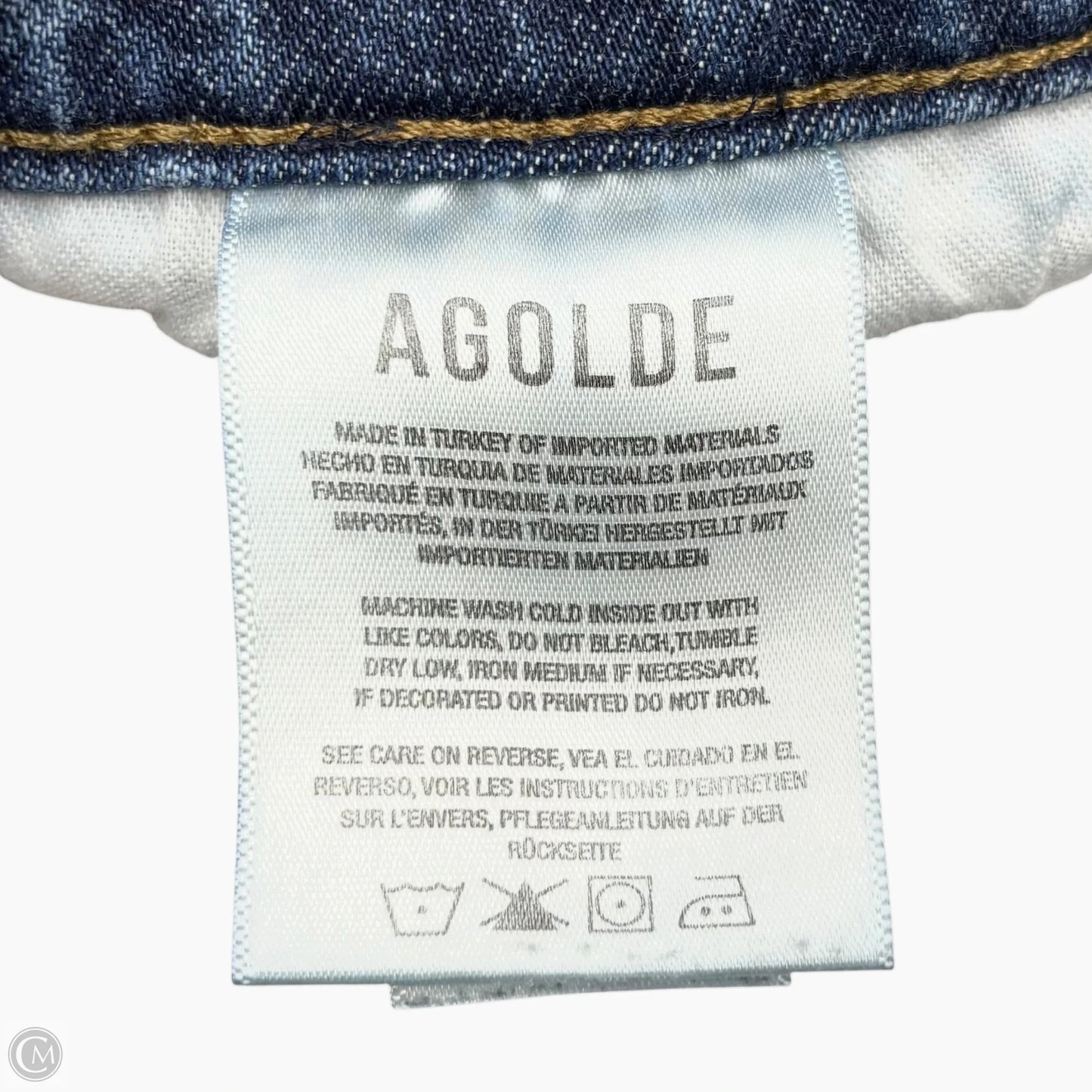 Jeans Skinny By Agolde In Blue Denim, Size: 2