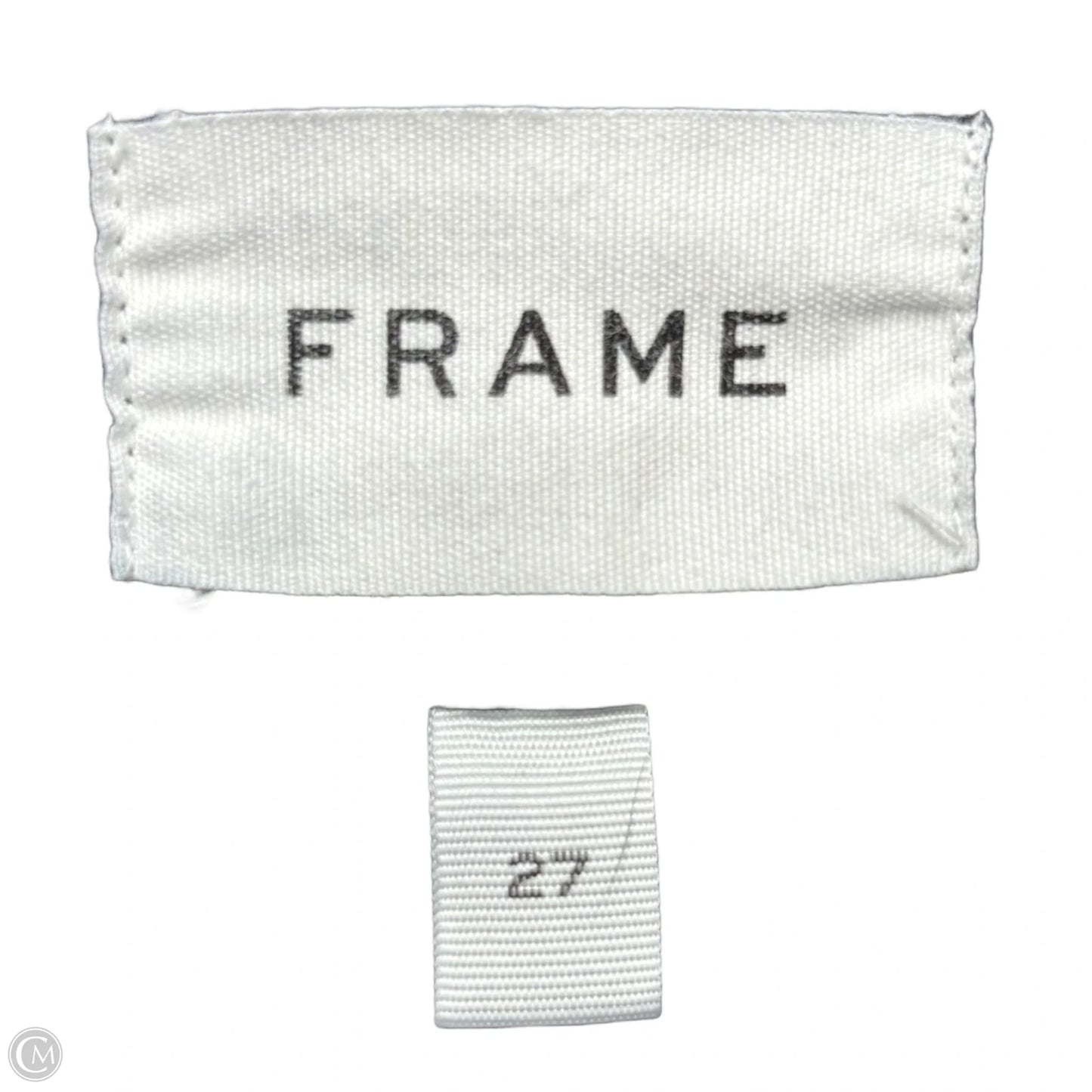 Jeans Straight By Frame In Black Denim, Size: 4