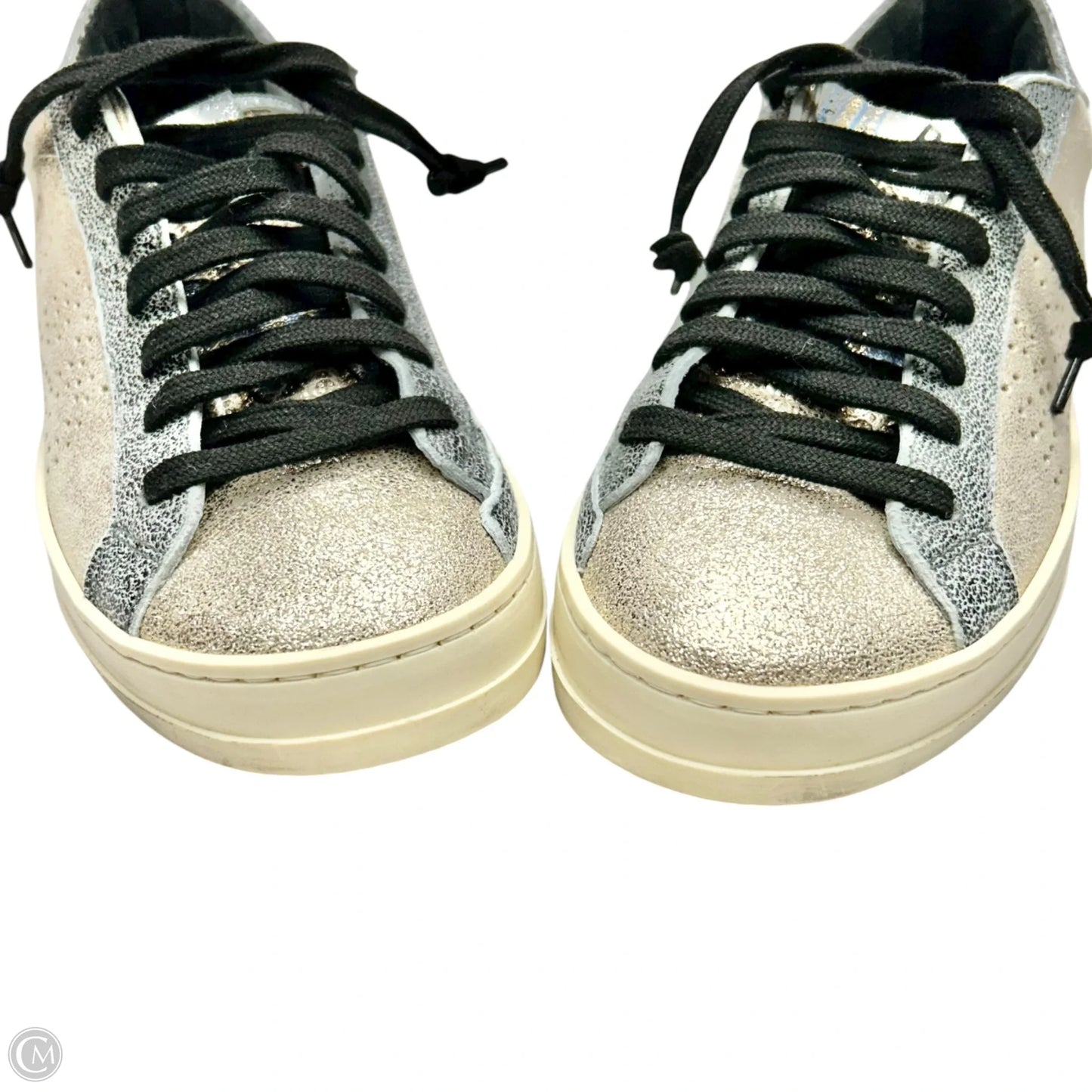Shoes Sneakers By P448 In Gold & Grey, Size: 5.5