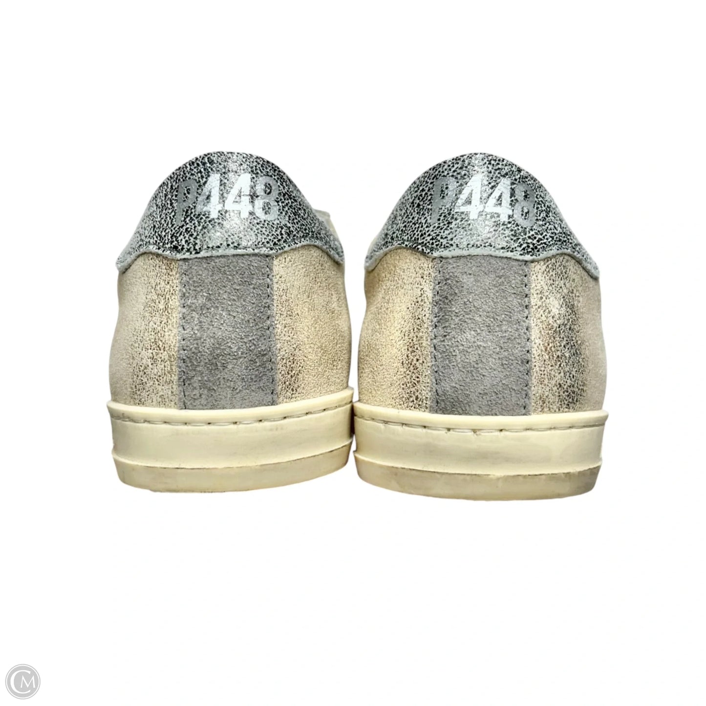 Shoes Sneakers By P448 In Gold & Grey, Size: 5.5