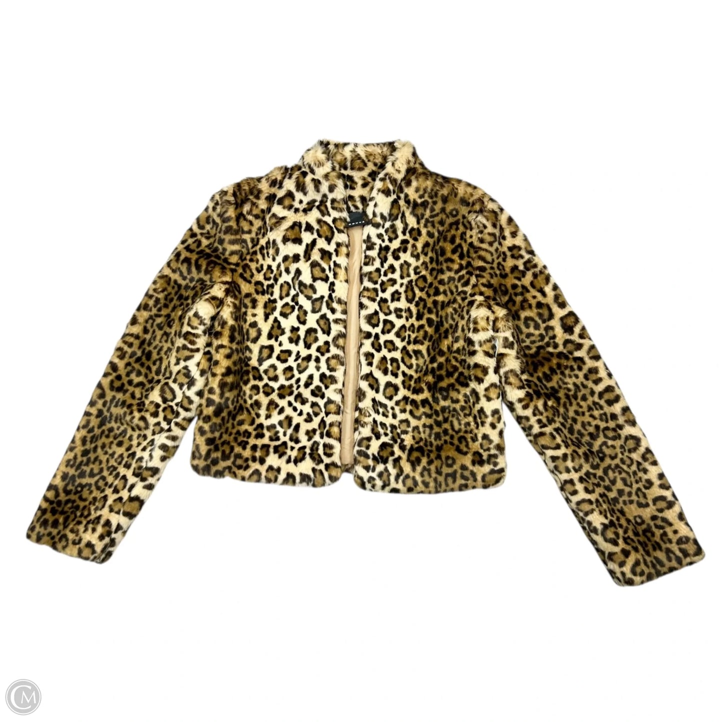 Coat Faux Fur & Sherpa By Trouve In Animal Print, Size: M