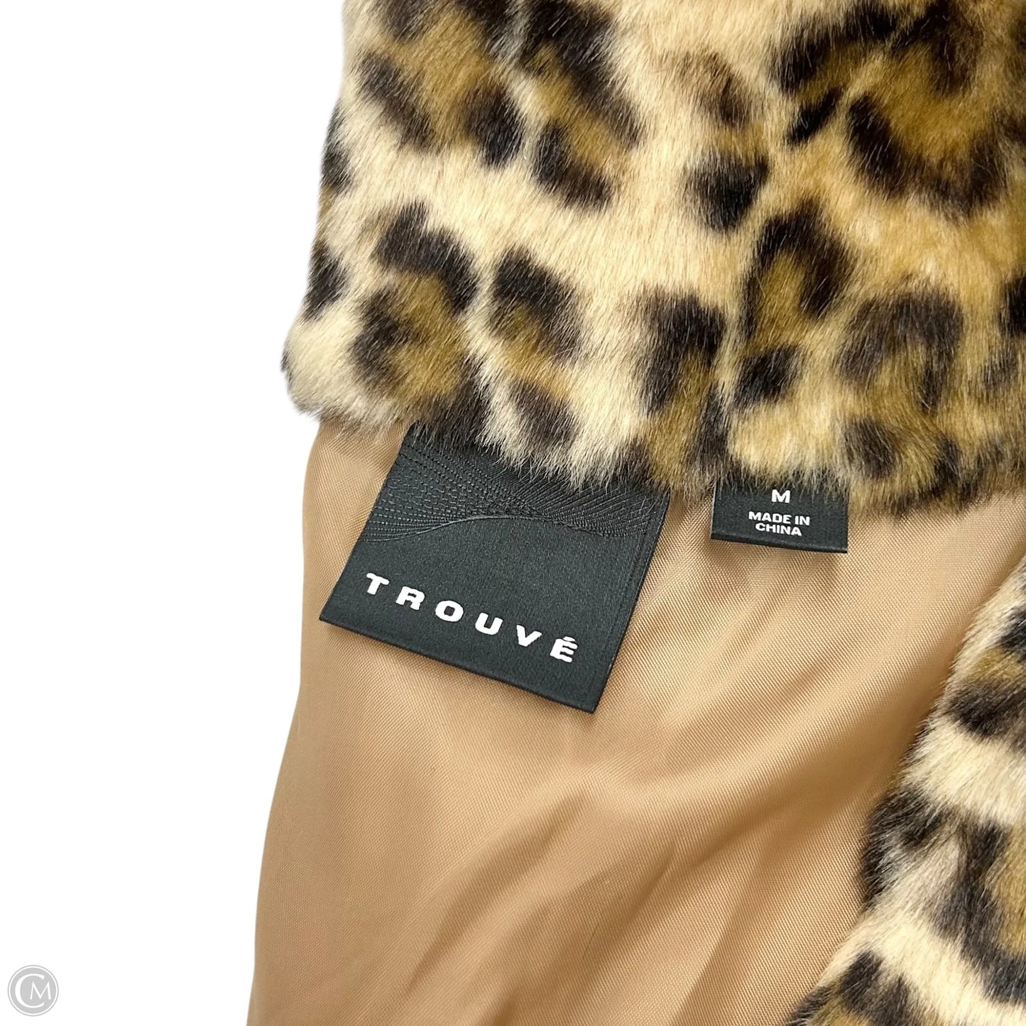 Coat Faux Fur & Sherpa By Trouve In Animal Print, Size: M