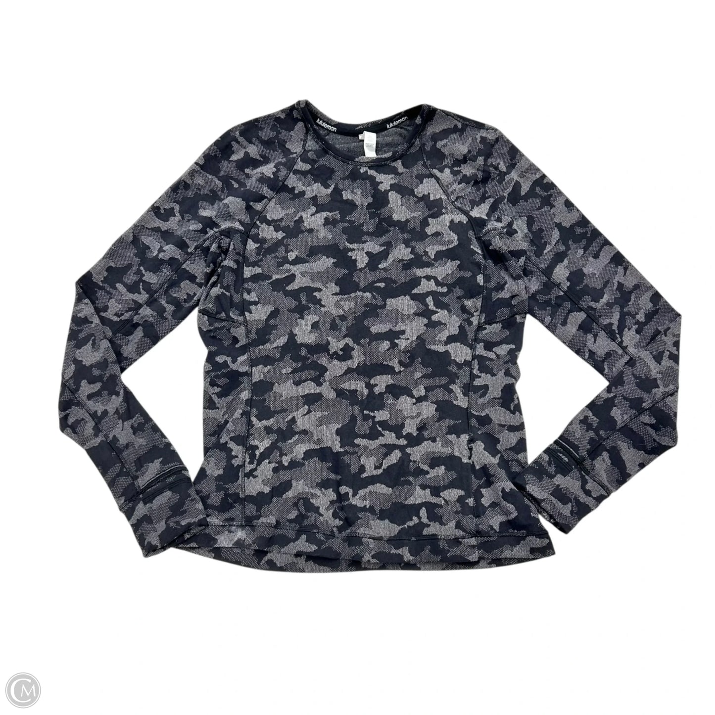 Athletic Top Long Sleeve Crewneck By Lululemon In Camouflage Print, Size: M