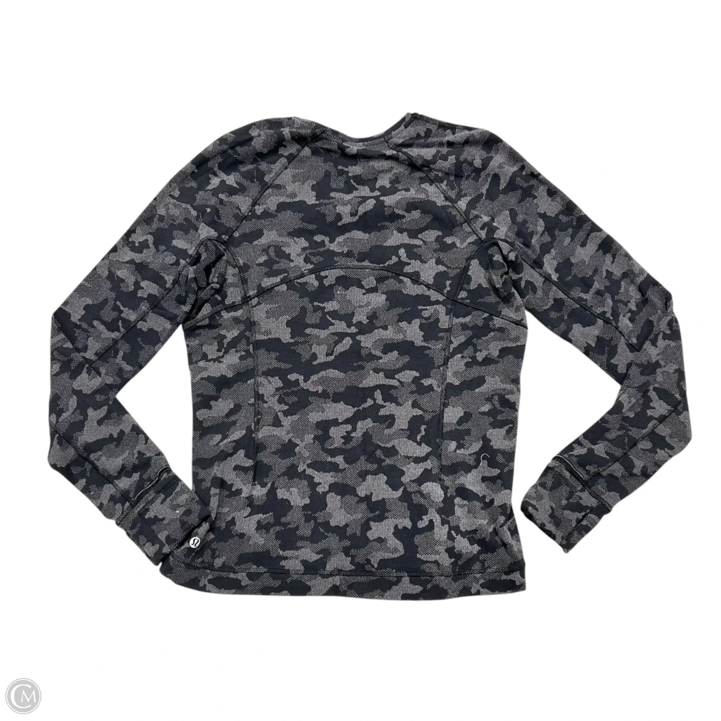 Athletic Top Long Sleeve Crewneck By Lululemon In Camouflage Print, Size: M