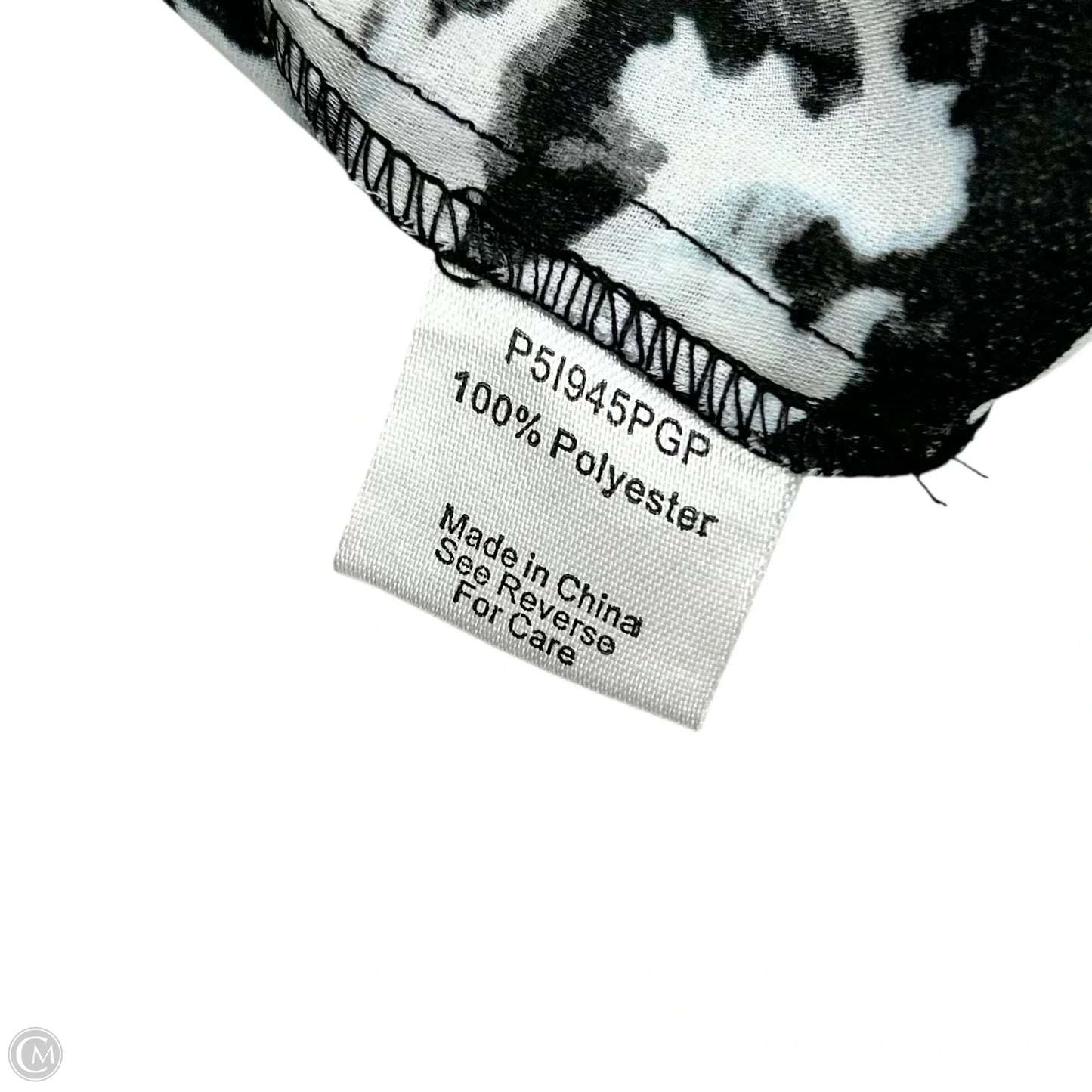 Blouse Long Sleeve By Parker In Black & Grey, Size: M