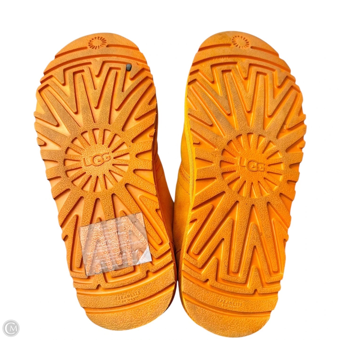 Boots Designer By Ugg In Orange, Size: 7