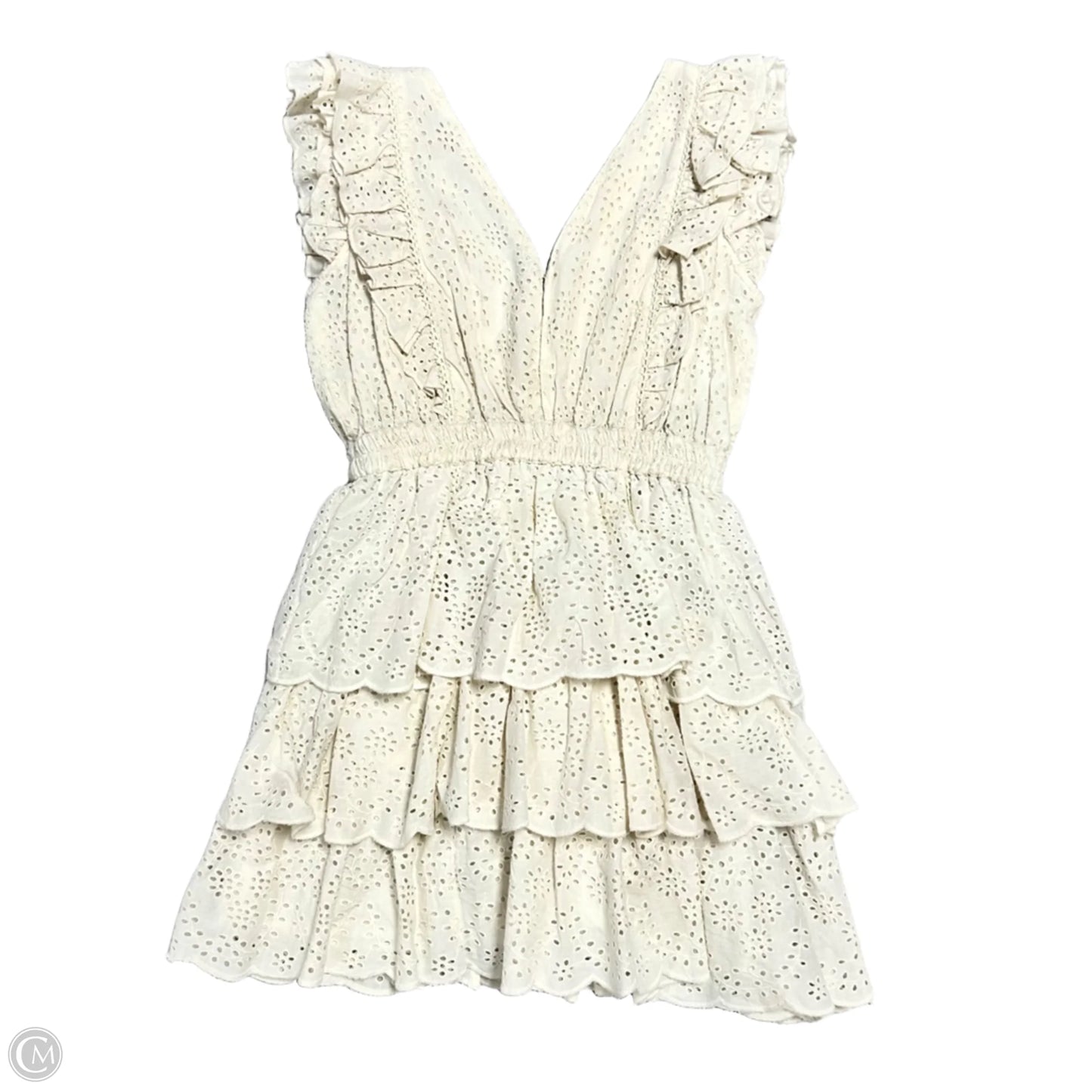 Dress Casual Short By Love The Label In Ivory, Size: M