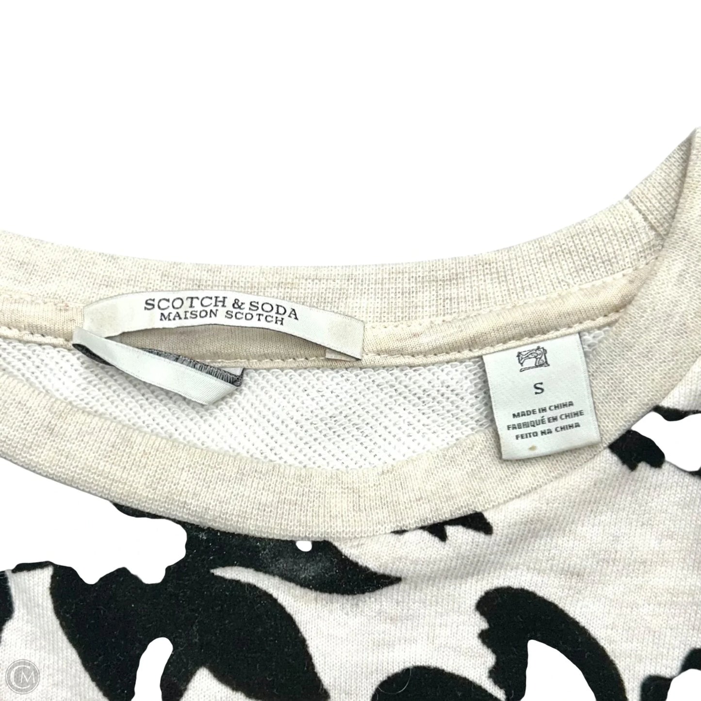 Sweater By Scotch & Soda In Black & Cream, Size: S