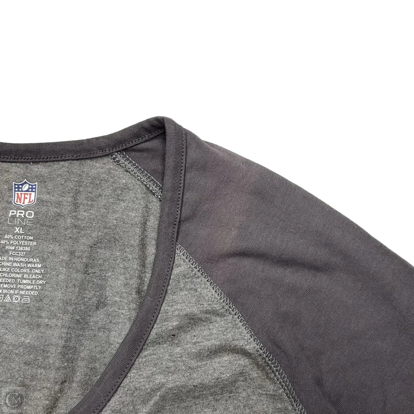 Top 3/4 Sleeve By Nfl In Grey, Size: Xl