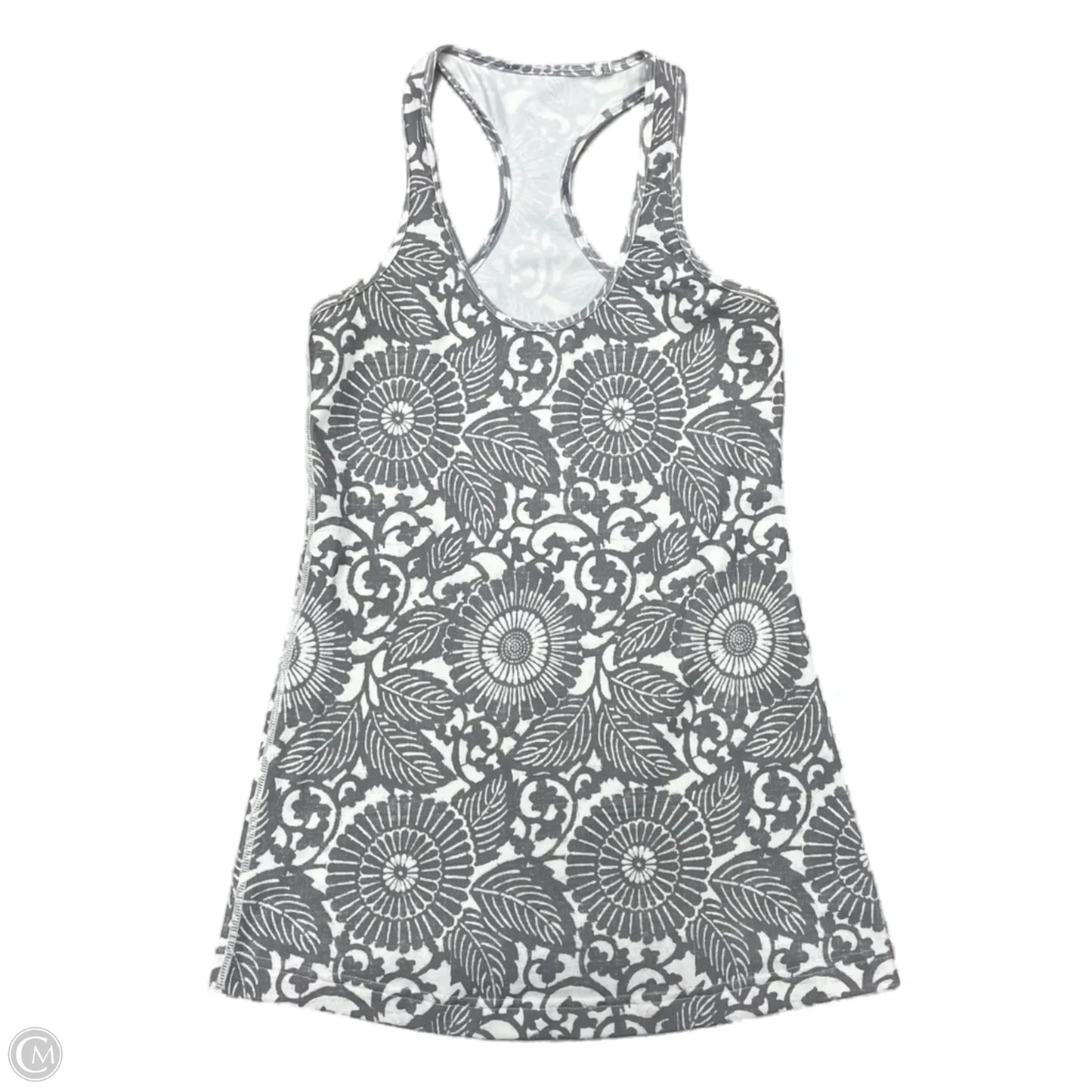 Athletic Tank Top By Lululemon In Grey & White, Size: S