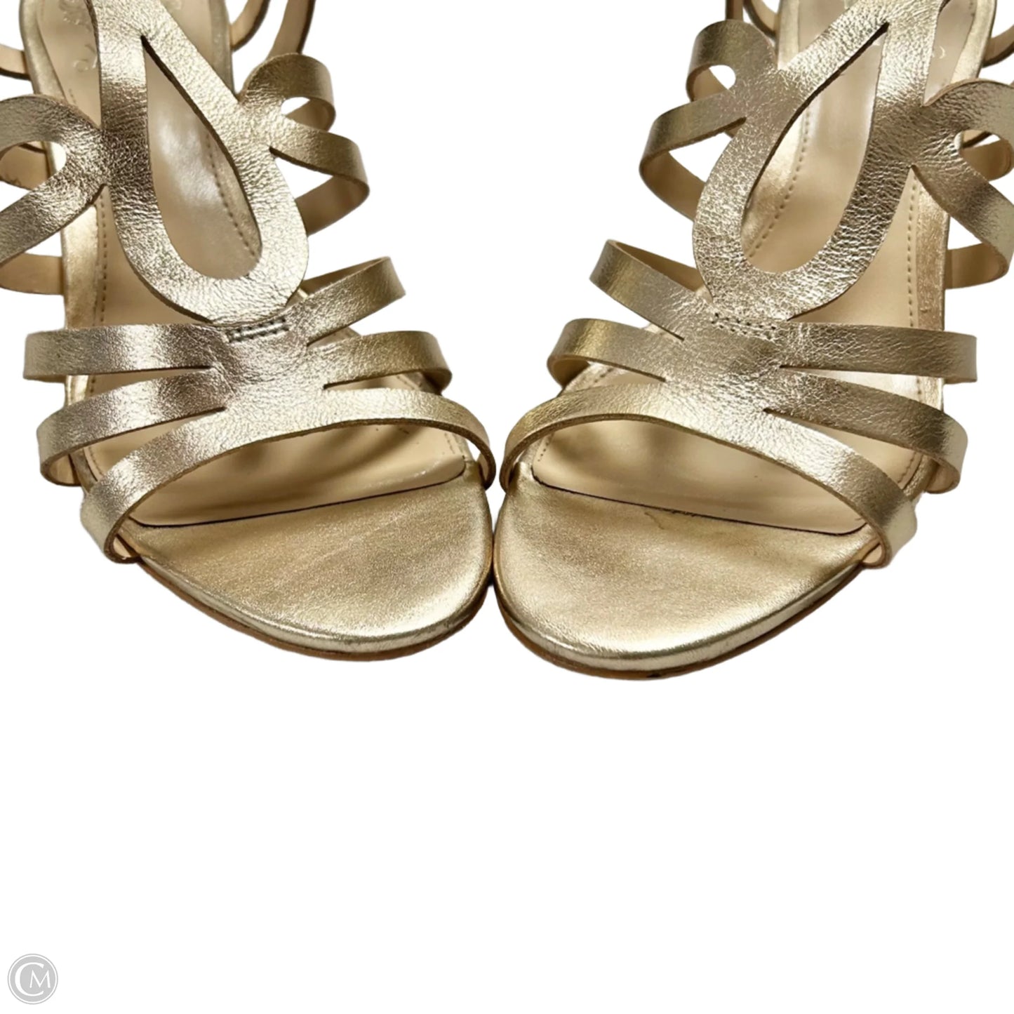 Sandals Heels Kitten By Vince Camuto In Gold, Size: 9