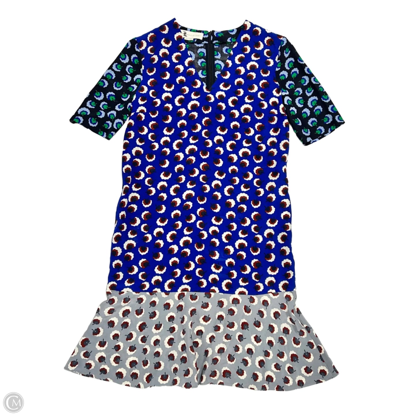 Dress Designer By Stella Mccartney In Black & Blue, Size: M