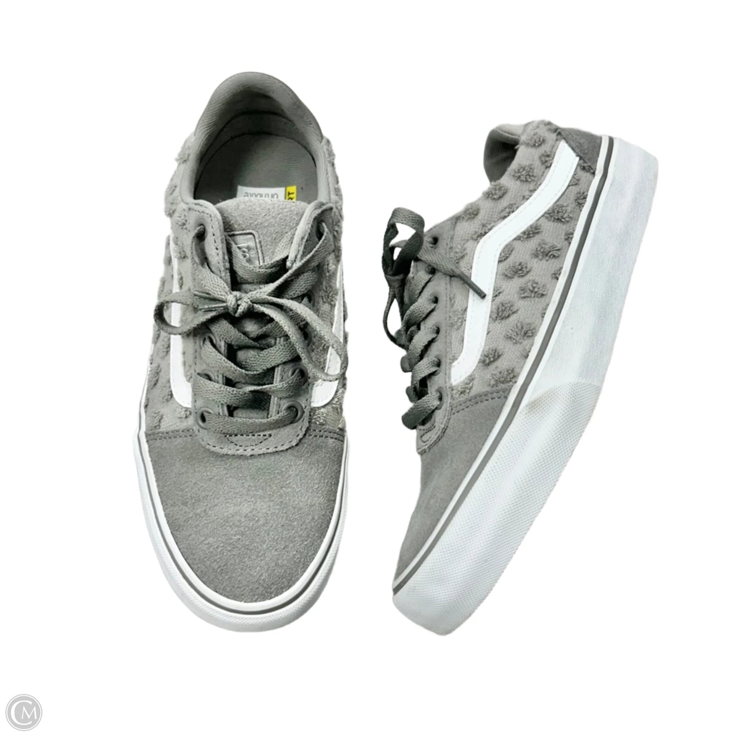 Shoes Sneakers By Vans In Grey & White, Size: 8
