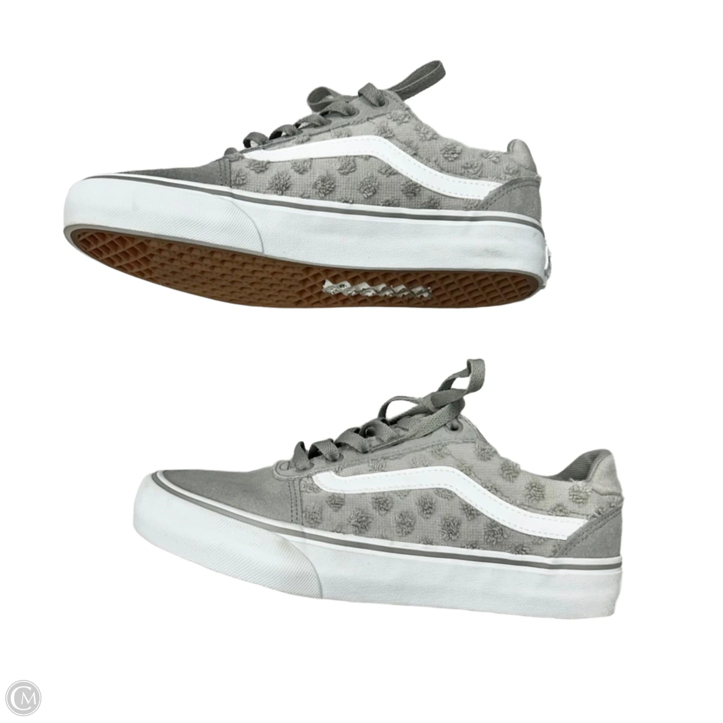 Shoes Sneakers By Vans In Grey & White, Size: 8