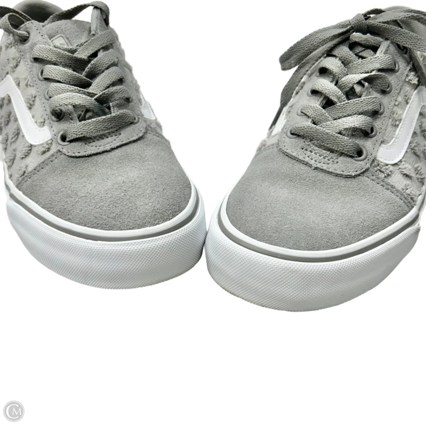 Shoes Sneakers By Vans In Grey & White, Size: 8