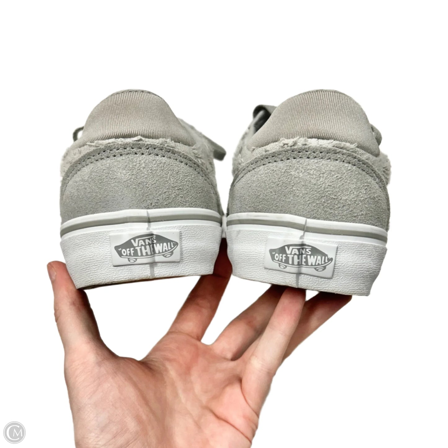 Shoes Sneakers By Vans In Grey & White, Size: 8