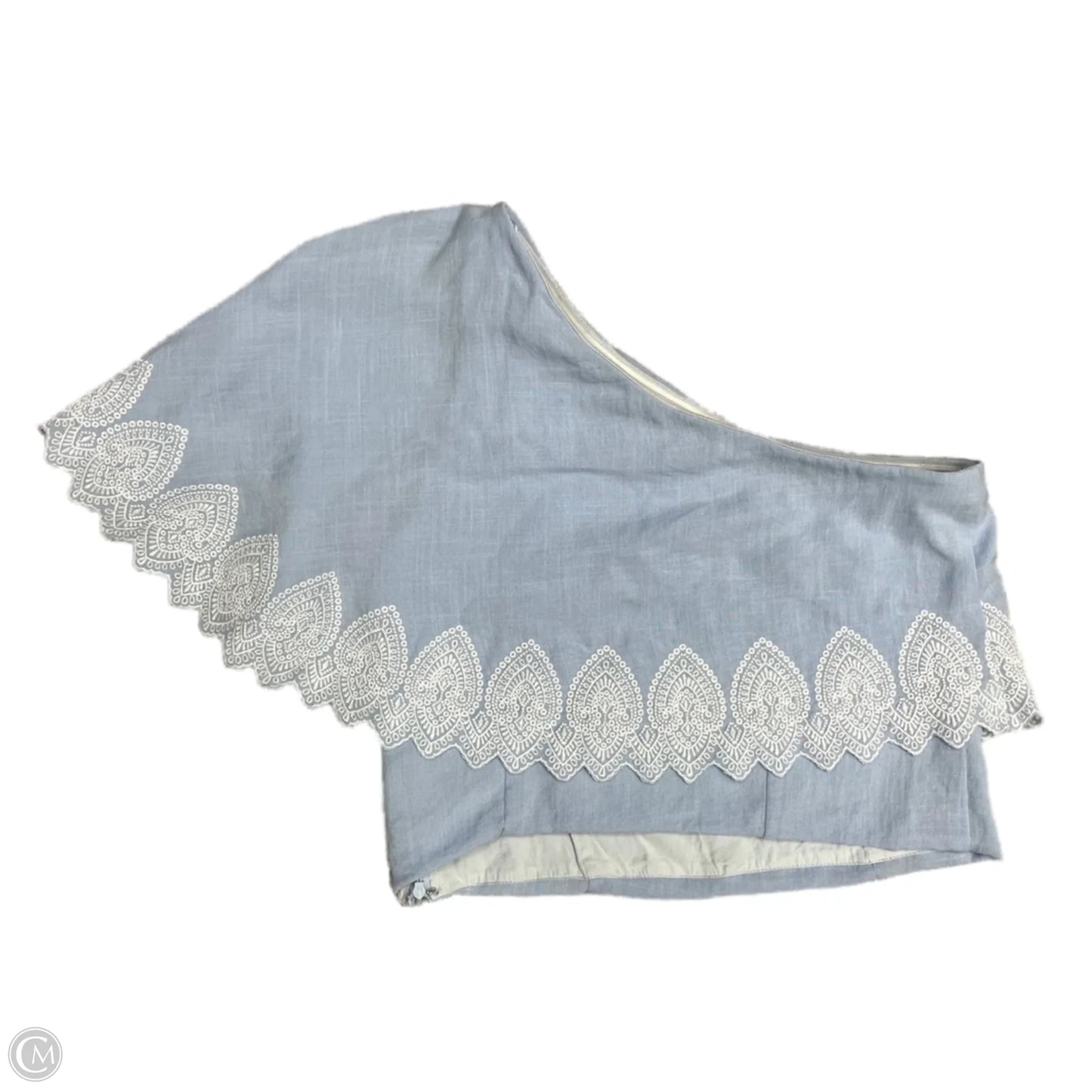 Top Short Sleeve By Greylin In Blue & White, Size: S