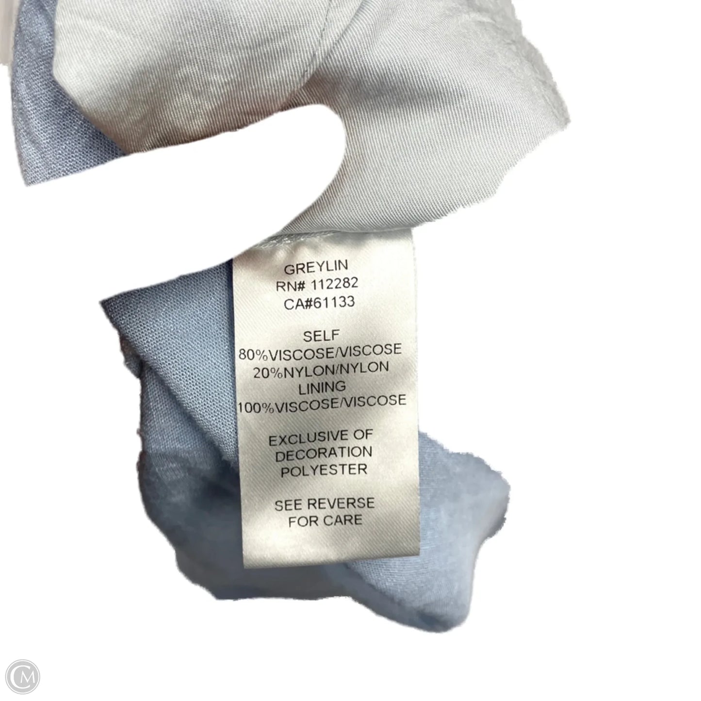 Top Short Sleeve By Greylin In Blue & White, Size: S