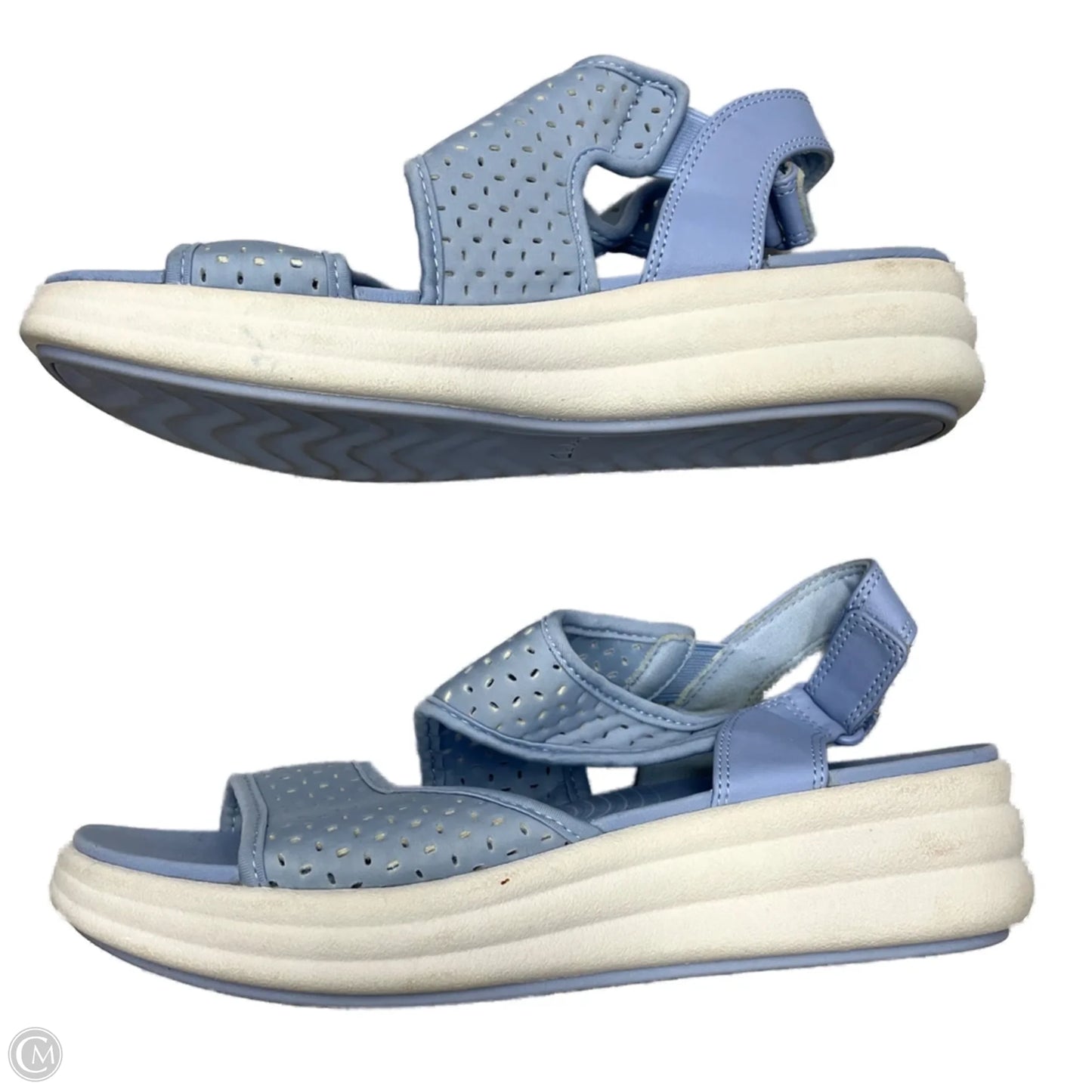 Sandals Heels Platform By Clarks In Blue, Size: 7