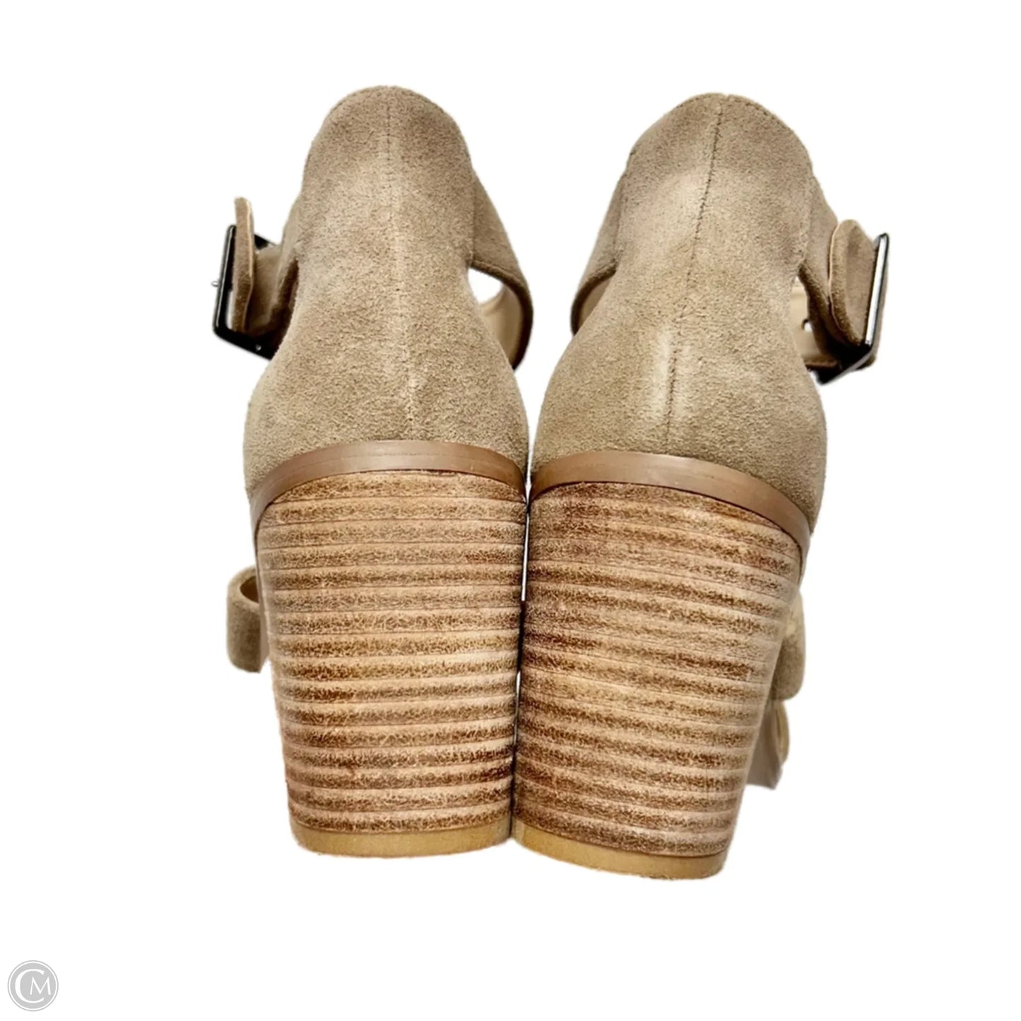 Sandals Heels Block By Sole Society In Tan, Size: 5.5