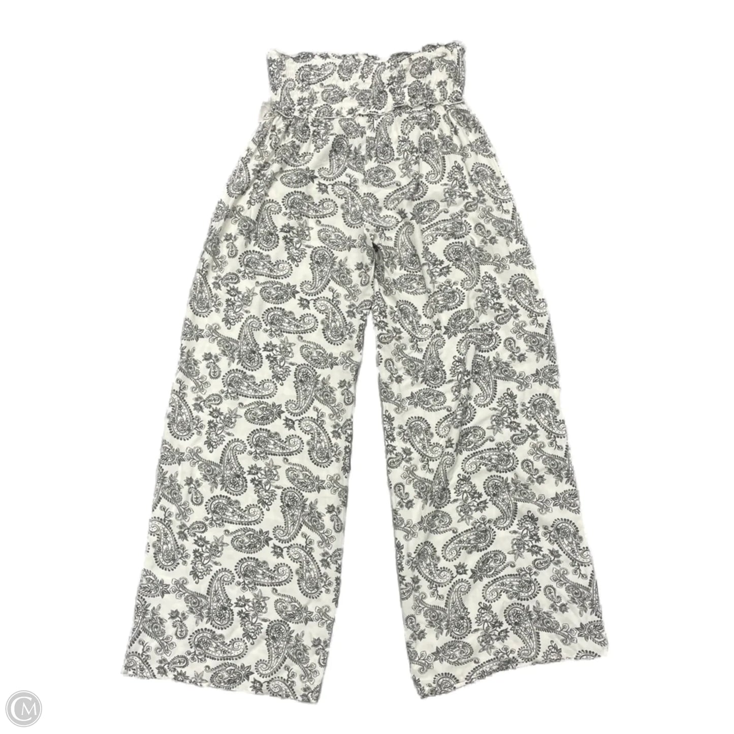 Pants Wide Leg By Salty Lemon In Grey & White, Size: S