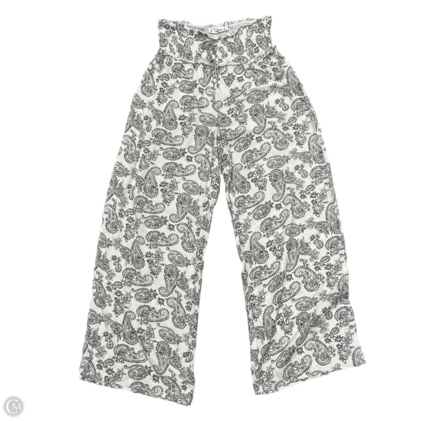 Pants Wide Leg By Salty Lemon In Grey & White, Size: S
