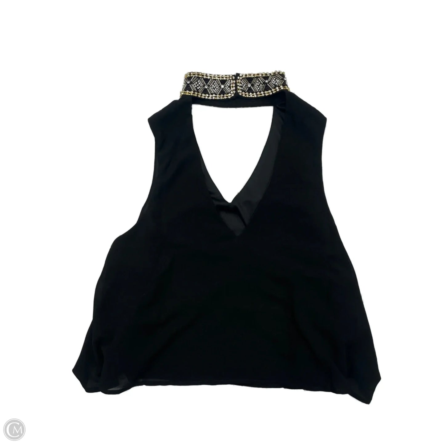 Top Sleeveless By Show Me Your Mumu In Black & Gold, Size: Xs