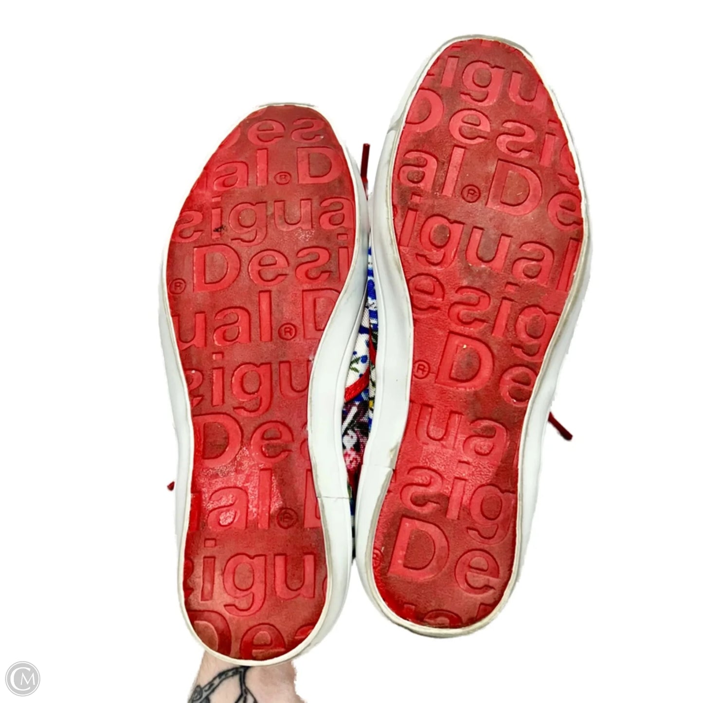 Shoes Sneakers By Desigual In Red & White, Size: 6.5