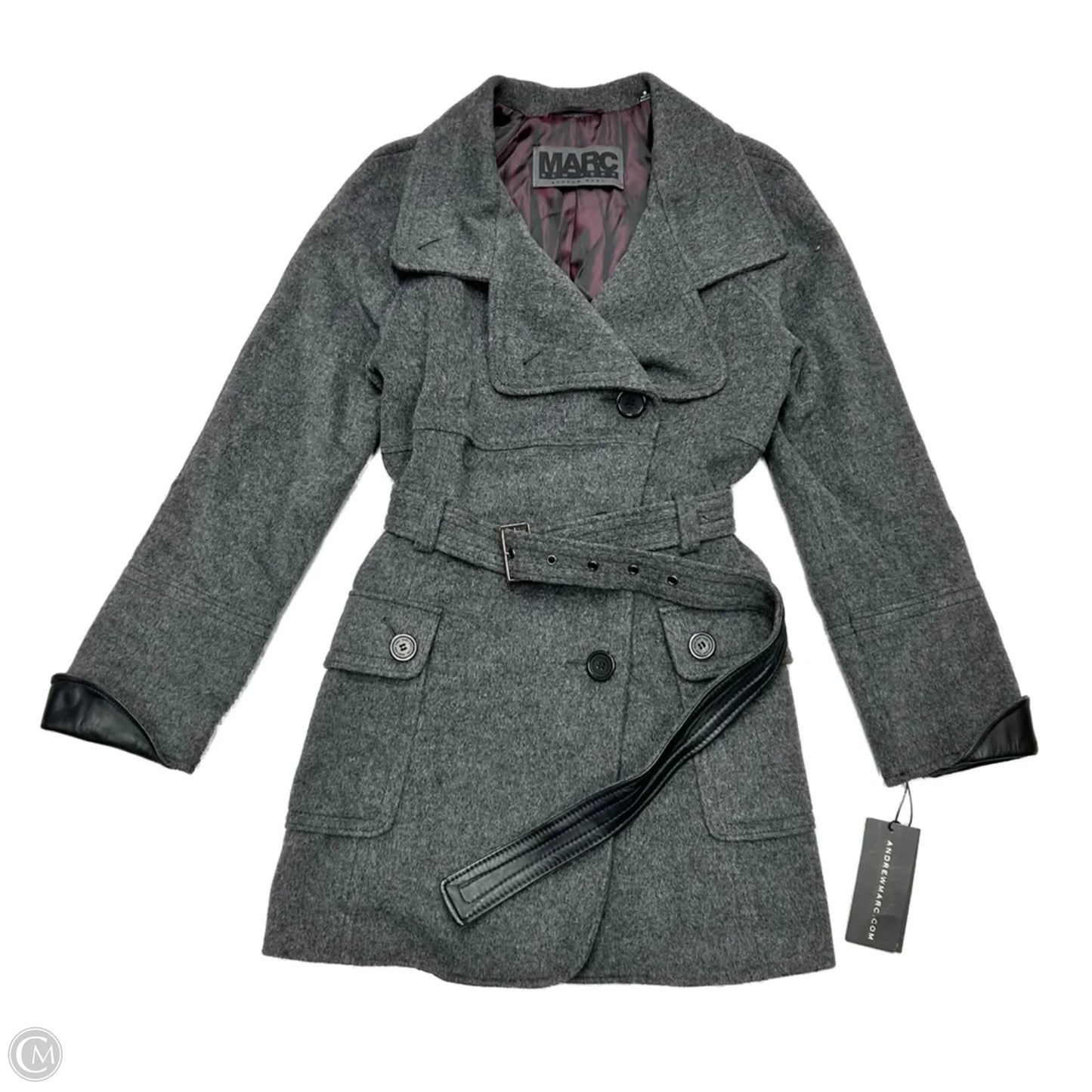 Coat Peacoat By Marc New York In Grey, Size: M