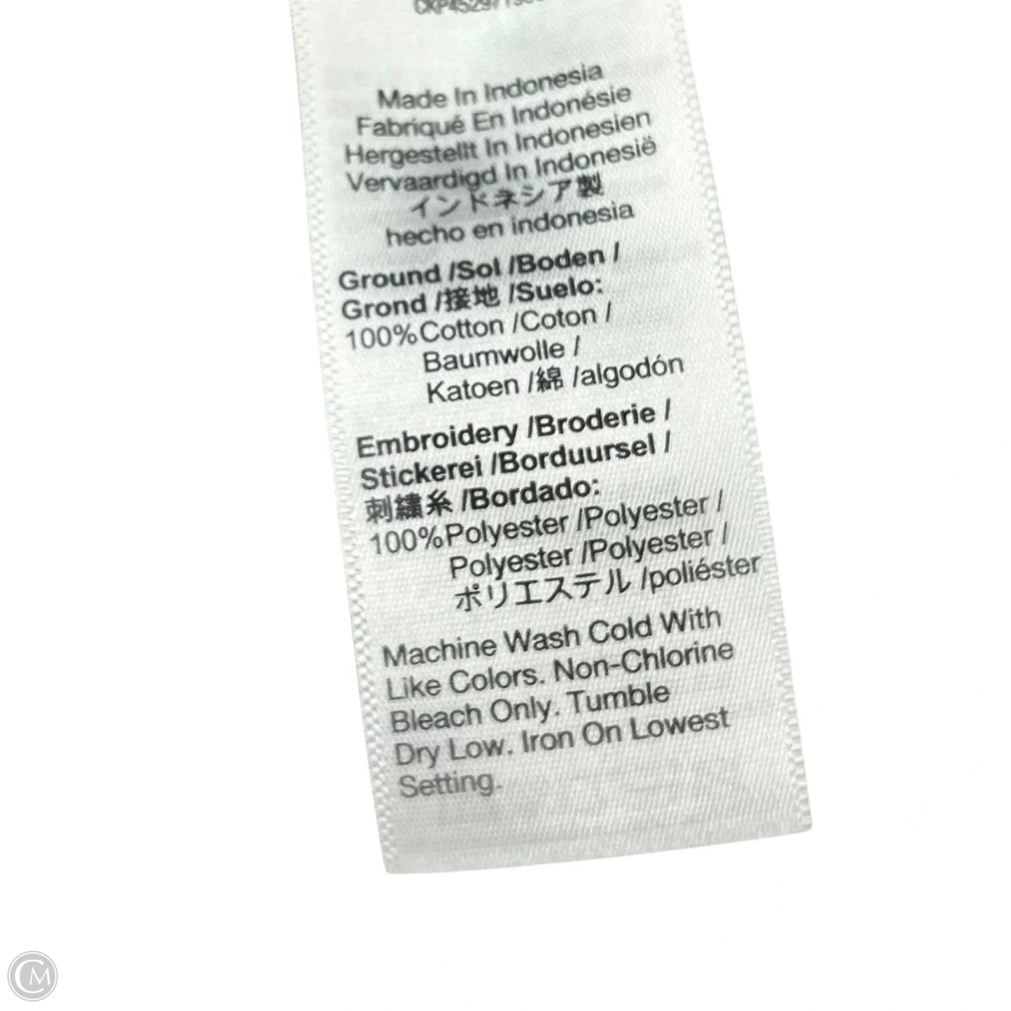 Top Short Sleeve By Madewell In Blue & White, Size: S