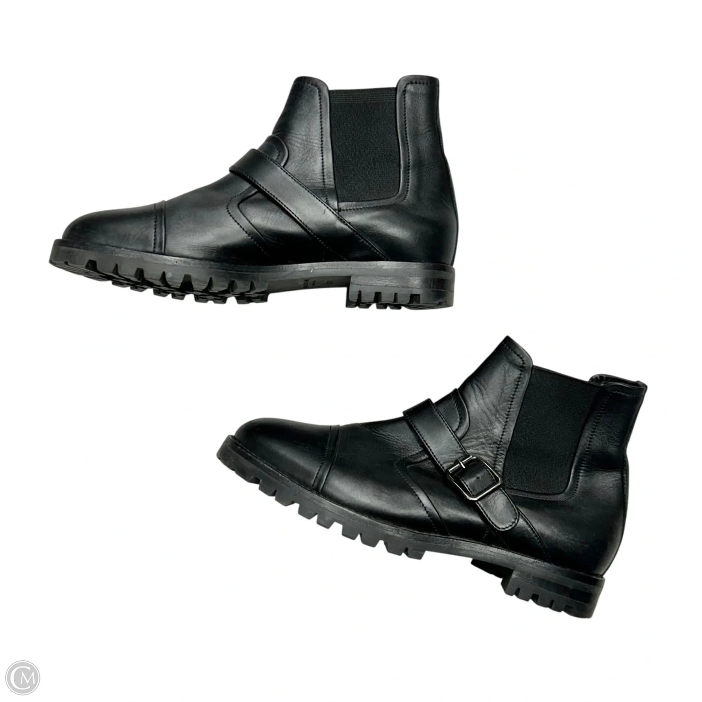 Boots Luxury Designer By Manolo Blahnik In Black, Size: 7.5