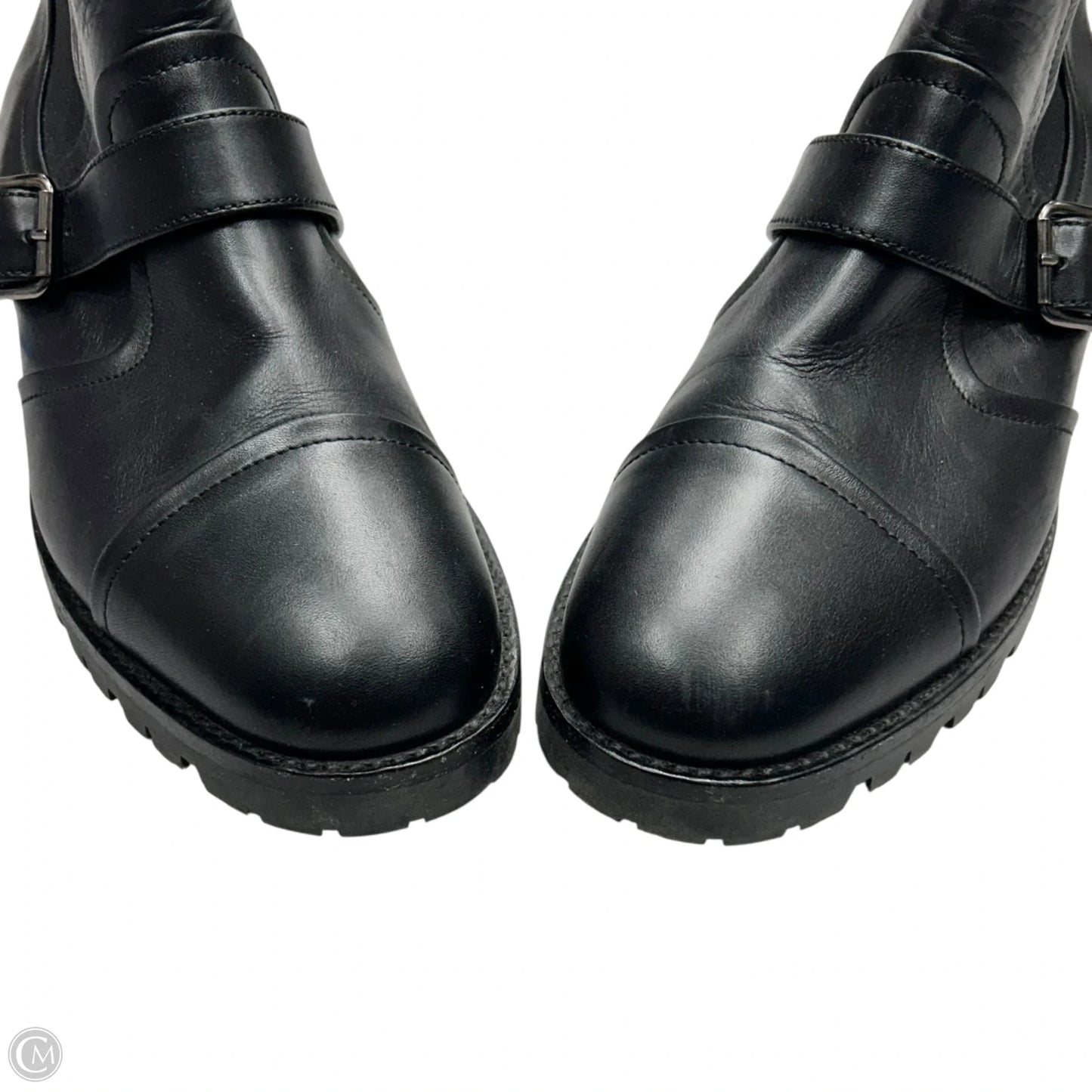 Boots Luxury Designer By Manolo Blahnik In Black, Size: 7.5