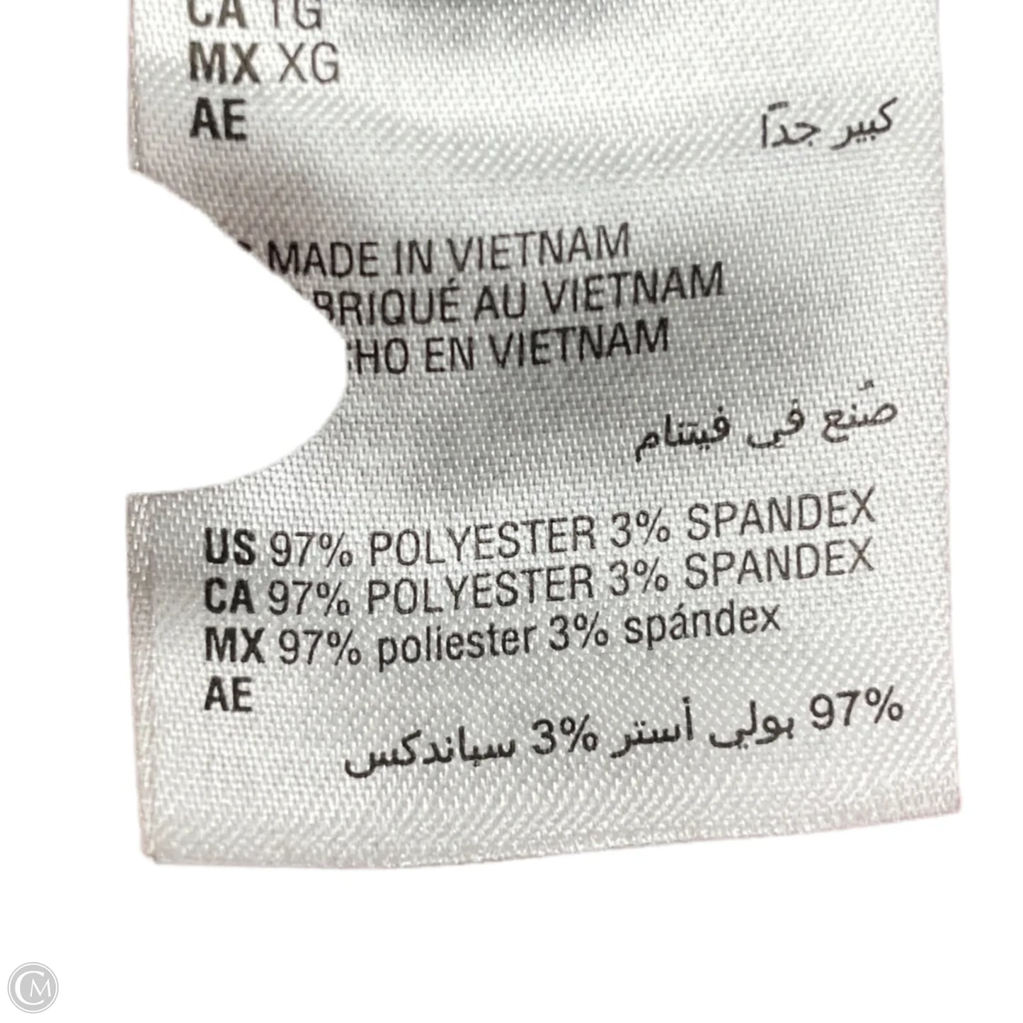 Blouse Short Sleeve By Inc In Black & Cream, Size: Xl