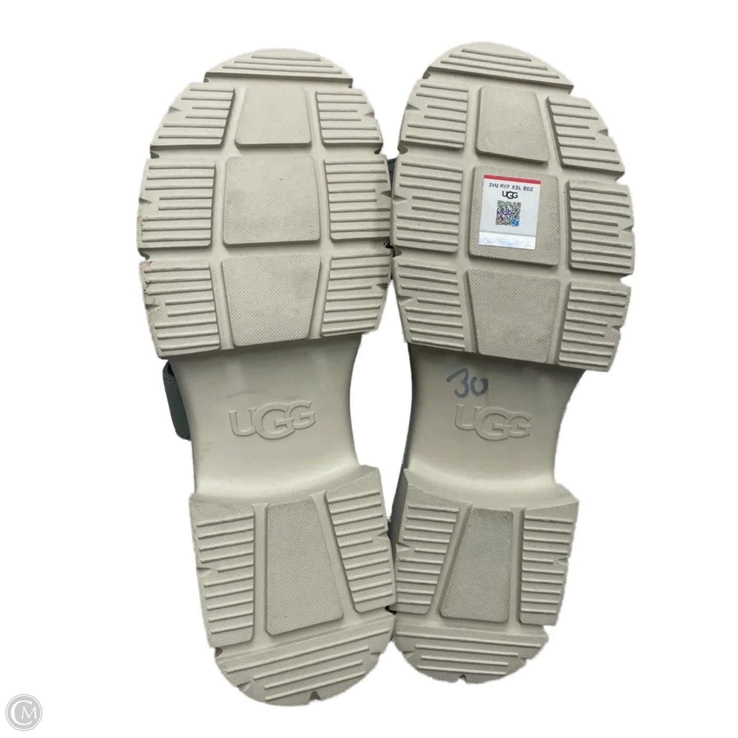 Sandals Designer By Ugg In Green, Size: 8.5