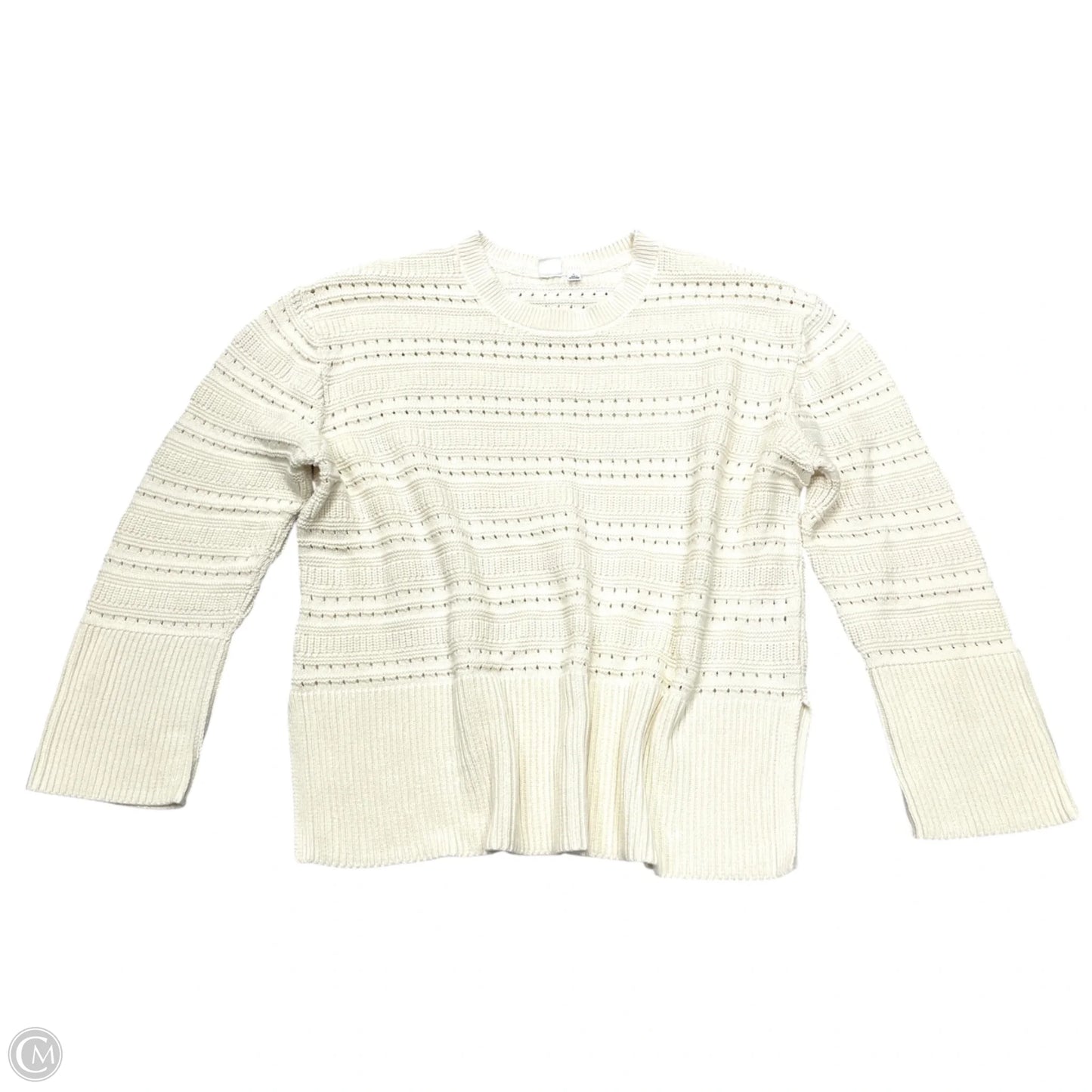 Sweater By Gap In Ivory, Size: L