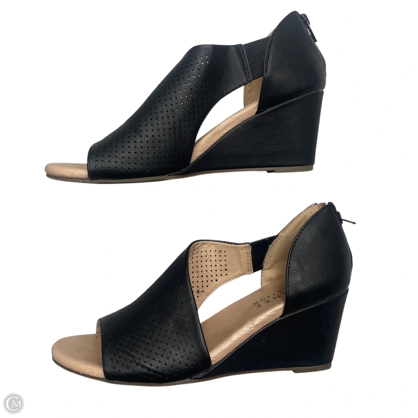 Shoes Heels Wedge By Journee In Black, Size: 8