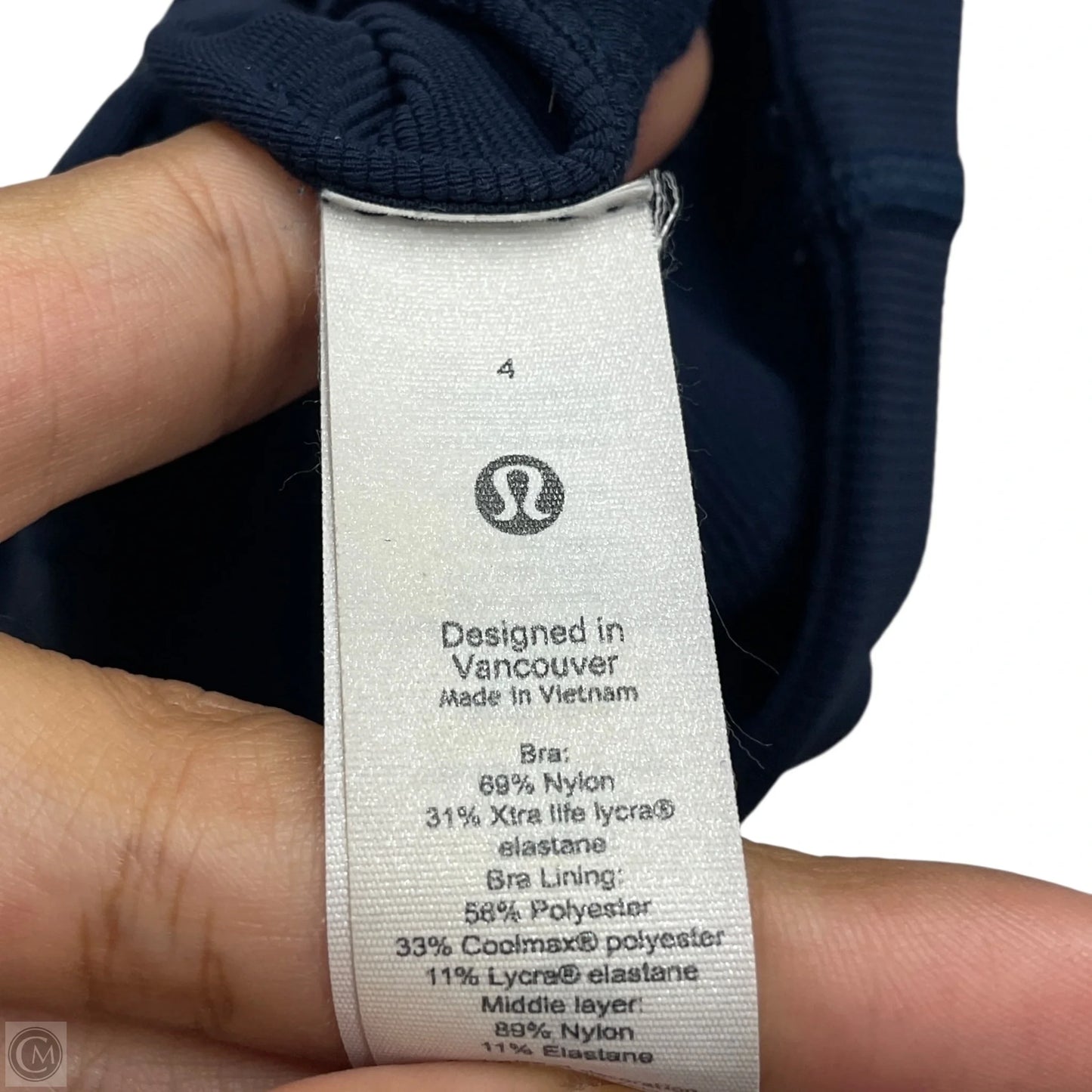 Athletic Bra By Lululemon In Teal, Size: S