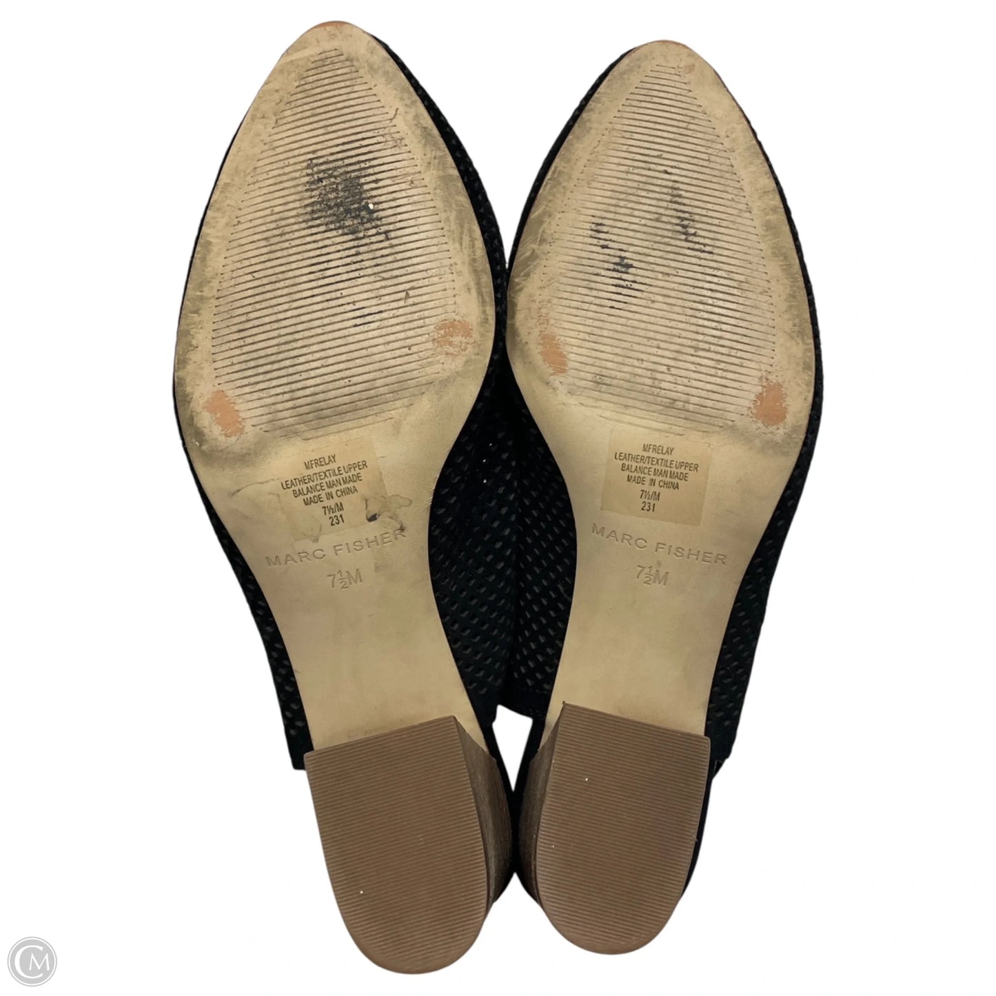 Shoes Heels Block By Marc Fisher In Black & Brown, Size: 7.5
