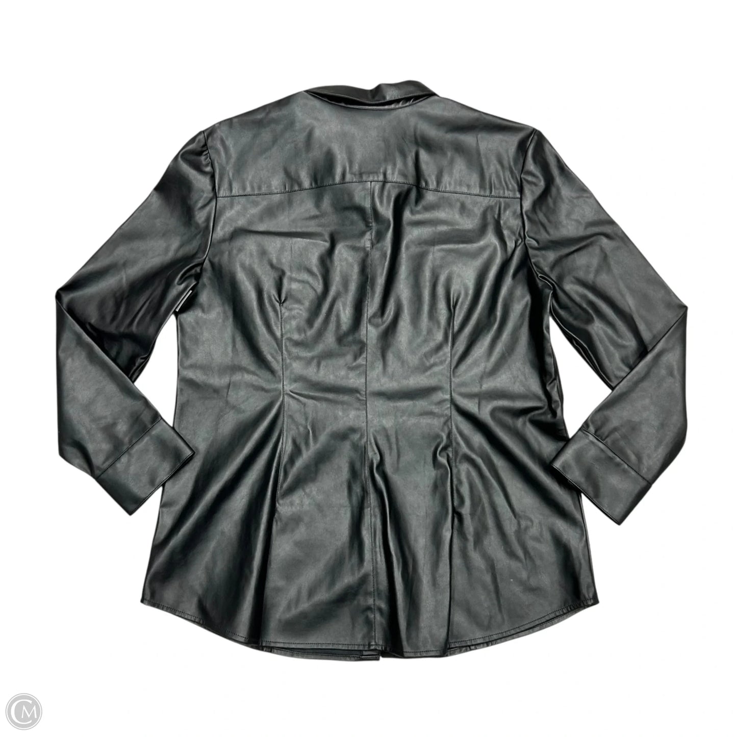 Jacket Shirt By New York And Co In Black, Size: Xxl