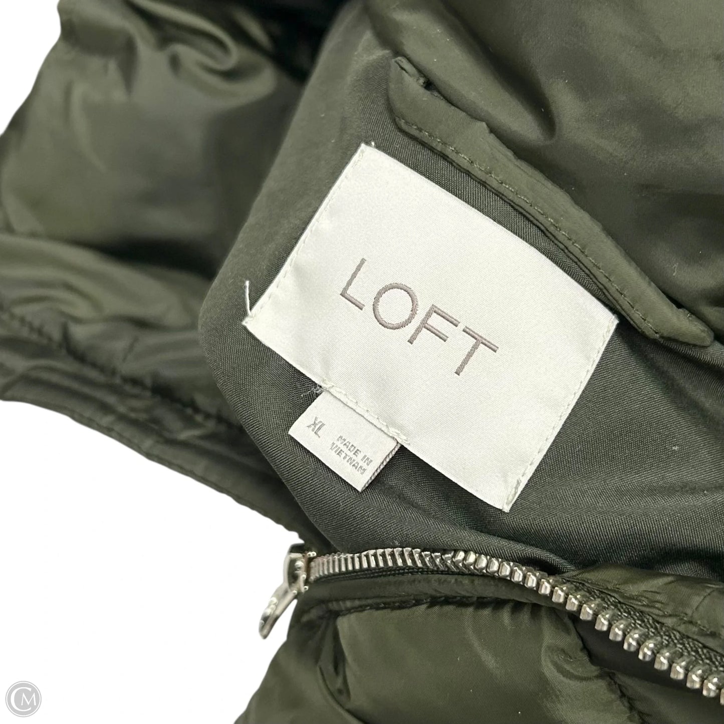 Coat Puffer & Quilted By Loft In Green, Size: Xl